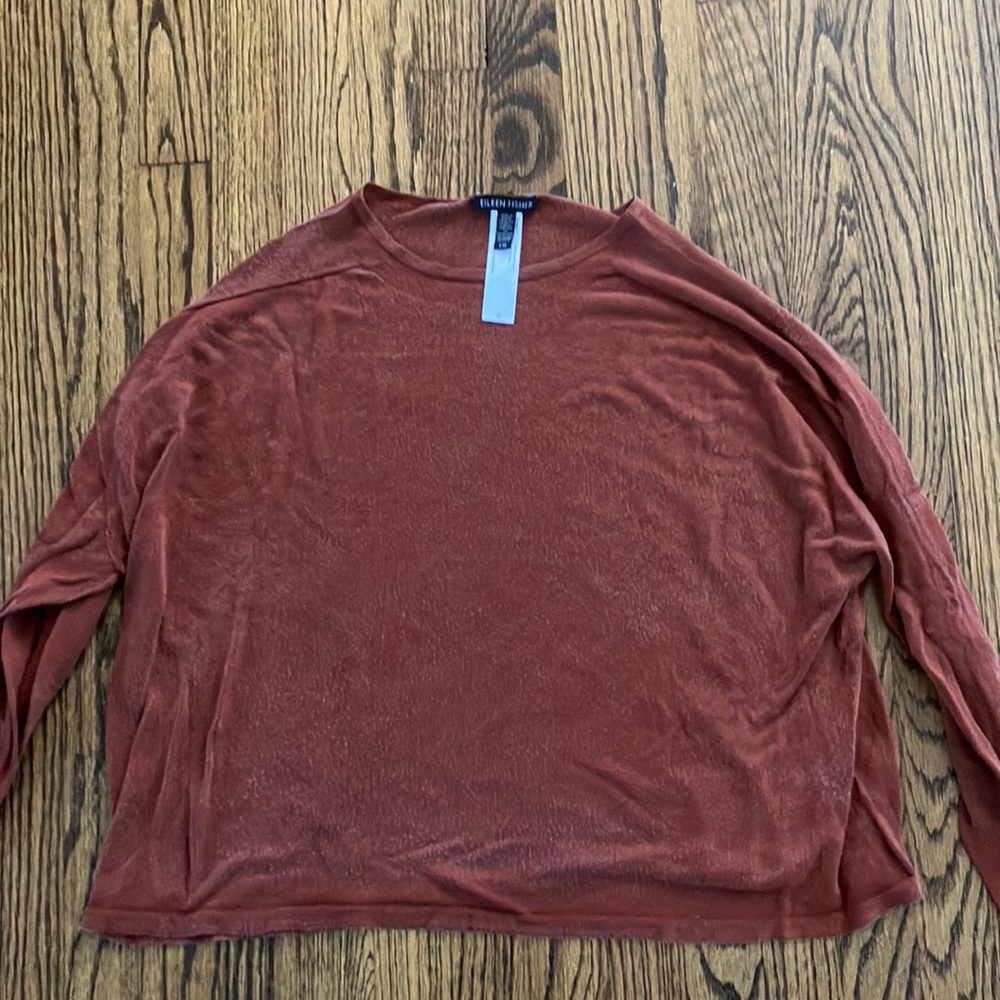 Eileen Fisher long sleeve top. Washed. Sz LG fit like sm/m